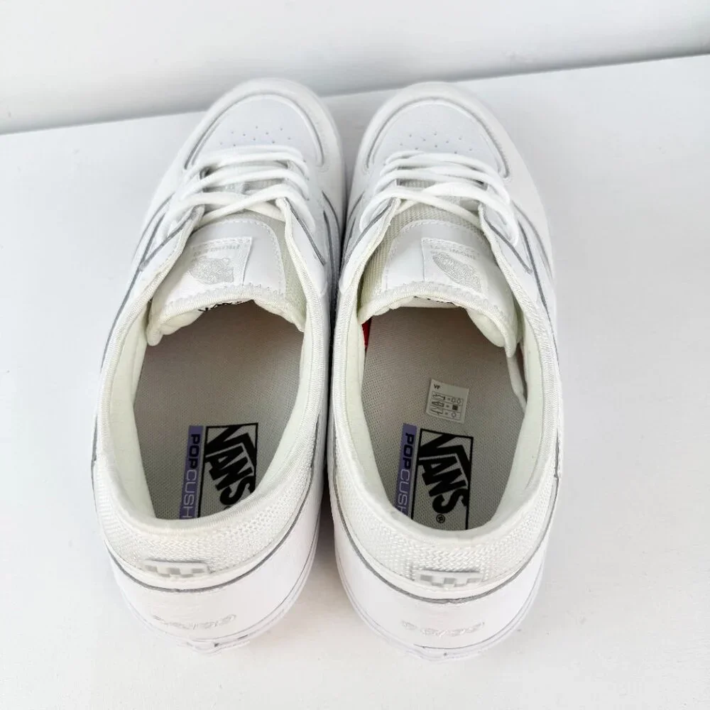 Men's 13 - VANS Skate Rowley Leather Shoes - White